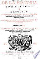 QVARTA PARTE DE LA HISTORIA PONTIFICAL Y CATHOLICA
