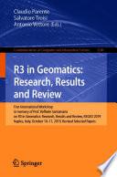 R3 in Geomatics: Research, Results and Review