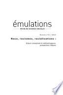 Race, racismes, racialisations : Enjeux conceptuels et méthodologiques, perspectives critiques