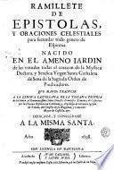 Ramillete de epistolas y oraciones celestiales para secundar todo genero de espiritus
