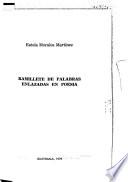 Ramillete de palabras enlazadas en poesía