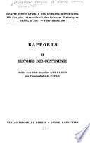Rapports: Histoire des continents