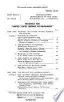 Readings for United States Defense Establishment.