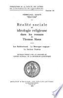 Réalité sociale et idéologie religieuse dans les romans de Thomas Mann