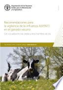 Recomendaciones para la vigilancia de la influenza A(H5N1) en el ganado vacuno