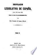 Recopilacion concordada y comentada de la coleccion legislativa de España
