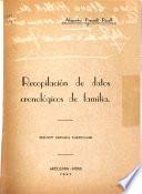 ... Recopilación de datos cronológicos de familia