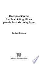 Recopilación de fuentes bibliográficas para la historia de Iquique