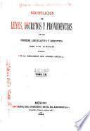 Recopilacion de leyes, decretos y providencias de los poderes legislativo y ejecutivo de la union