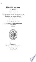 Recopilacion en metro del bachiller Diego Sanchez de Badajoz