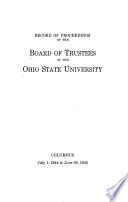 Record of Proceedings of the Board of Trustees of the Ohio State University