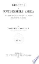 Records of South-Eastern Africa
