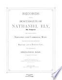 Records of the Descendants of Nathaniel Ely