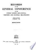 Records of the General Conference of the United Nations Educational, Scientific and Cultural Organization