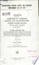 Recreational Boating Safety and Facilities Improvement Act of 1979