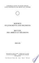 Recueil Des Arrêts Et Décisions