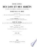 Recueil général des lois et des arrêts