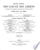 Recueil général des lois et des arrêts