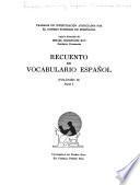 Recuento de vocabulario español