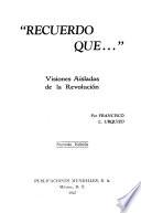 Recuerdo que--
