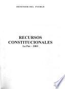 Recursos constitucionales