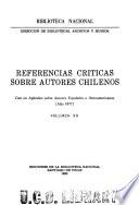 Referencias criticas sobre autores chilenos