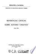 Referencias críticas sobre autores chilenos