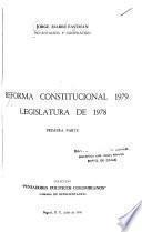 Reforma constitucional, 1979: Legislatura de 1978