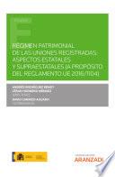 Régimen patrimonial de las uniones registradas: aspectos estatales y supraestatales (a propósito del Reglamento UE 2016/1104)