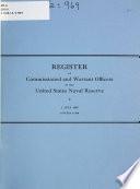 Register of Commissioned and Warrant Officers of the United States Naval Research and Marine Corps Reserve