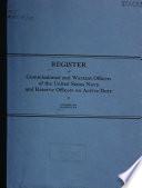 Register of Commissioned and Warrant Officers of the United States Naval Reserve