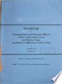 Register of Commissioned and Warrant Officers of the United States Navy and Marine Corps and Reserve Officers on Active Duty