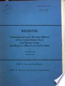 Register of Commissioned and Warrant Officers of the United States Navy and Marine Corps and Reserve Officers on Active Duty