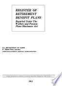 Register of Retirement Benefit Plans