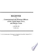 Register of the Commission and Warrant Officers of the Navy of the United States, Including Officers of the Marine Corps