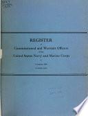 Register of the Commissioned and Warrant Officers of the United States Navy and Marine Corps