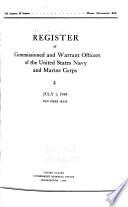 Register of the Commissioned and Warrant Officers of the United States Navy and Marine Corps