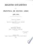 Registro estadístico de la Provincia de Buenos Aires