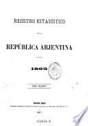 Registro estadistico de la republica Arhentina