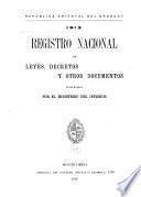 Registro nacional de leyes, decretos y otros documentos