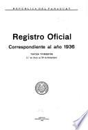 Registro oficial correspondiente al año de ...