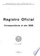 Registro oficial correspondiente al año de ...