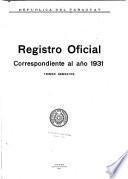 Registro oficial correspondiente al año de ...