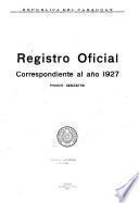 Registro oficial correspondiente al año de ...