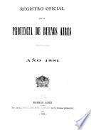 Registro oficial de la provincia de Buenos Aires