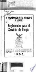 Reglamento para el servicio de limpia