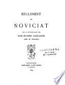 Reglement du noviciat