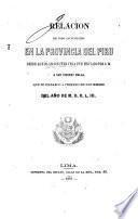 Relación do todo lo sucedido en la provincia del Pirú desde que Blasco Nuñez Vela fué enviado por S. M. a ser visorey della, que se embarco a primero de noviembre del año de M.D.X.L.III.