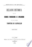 Relación histórica de las misiones franciscanas de Apolobamba