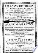 Relacion histórica del auto general de fe